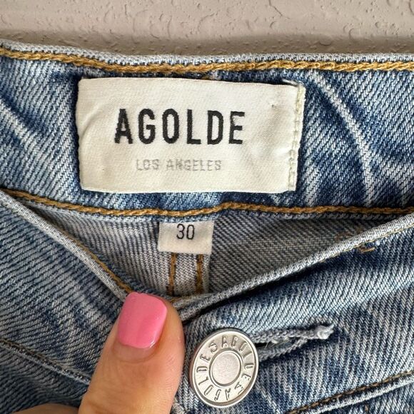 Agolde Denim Women's Nico High Rise Button Fly Jeans Size 30 - Picture 7 of 7